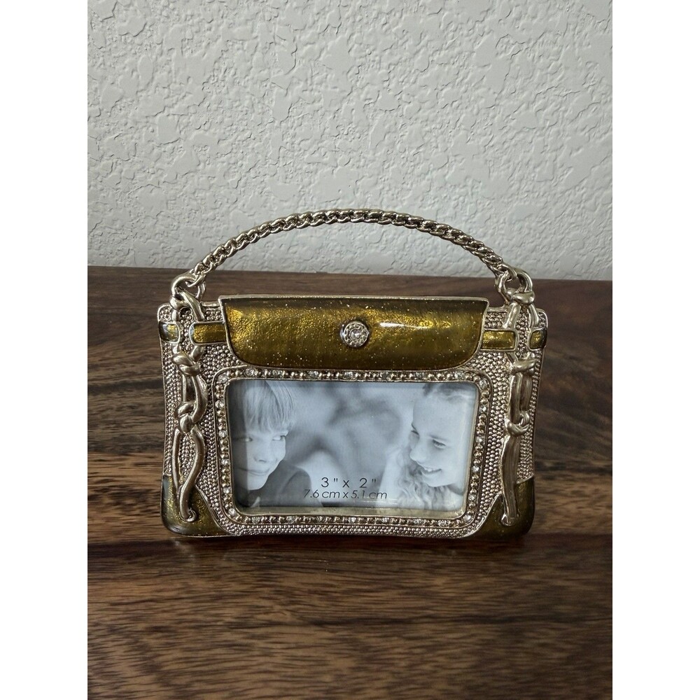 Floral Design Photo Purse Metal Frame, 3" By 2”picture